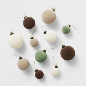 1 Set of 11 Velvet Christmas Ornaments Threshold by Studio McGee(I have 2 avail)